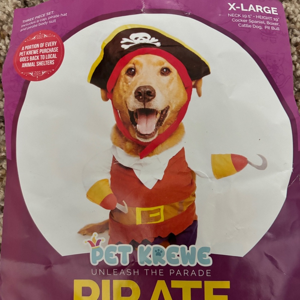 Dog Halloween Pirate Costume